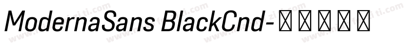 ModernaSans BlackCnd字体转换